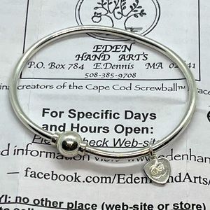 Eden Hand Arts sterling silver Cape Cod bracelet NEW 6 1/2 inches